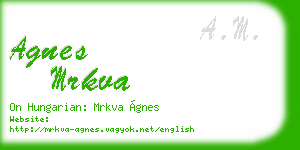 agnes mrkva business card