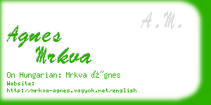 agnes mrkva business card